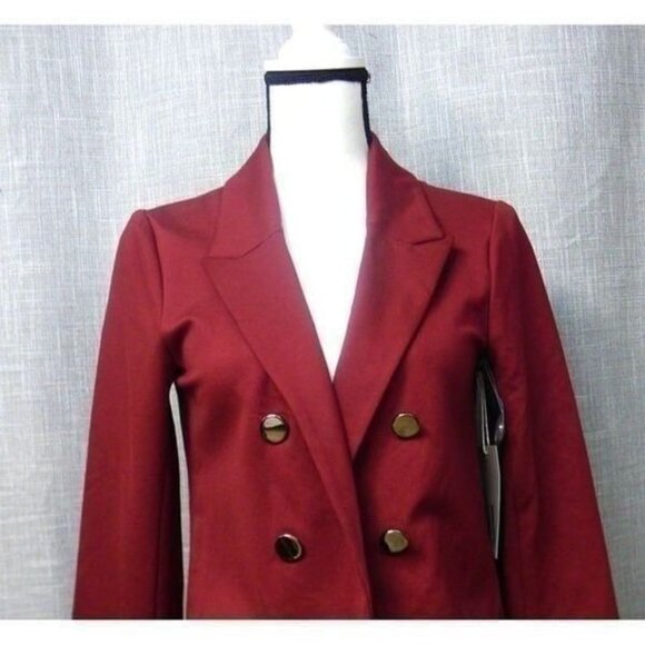 Worthington Women’s Classic Fit Open Front Ponte Blazer New Orleans Red, Sz. S - Picture 2 of 11